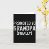 Funny Promoted To Grandpa Finally Pregnancy Announ Kaart (Gele Bloem)