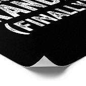 Funny Promoted To Grandpa Finally Pregnancy Announ Poster (Hoek)