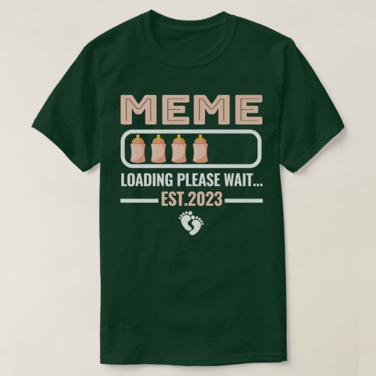 Funny Promoted to Meme Loading New Grandma 2023 Pr T-shirt (Design voorkant)