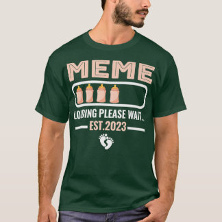 Funny Promoted to Meme Loading New Grandma 2023 Pr T-shirt