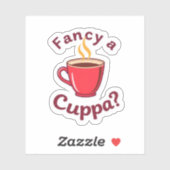 Funny Proper Chuffed British Slang Quote Sticker (Vel)