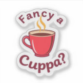 Funny Proper Chuffed British Slang Quote Sticker (Voorkant)