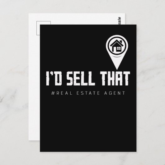 Funny Property Broker Fun Real Estate Agent Briefkaart (Voorkant / Achterkant)