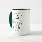 Funny Property Caregiver | Happy Caregiver  Mok (Voorkant links)