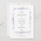 Funny Proposal Photo Bridesmaid Purple Wildflowers (Voorkant)