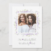 Funny Proposal Photo Bridesmaid Purple Wildflowers (Achterkant)