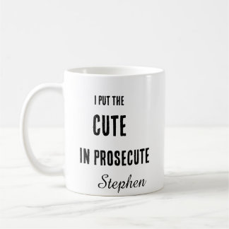 Funny prosecutor lawyer typography  koffiemok