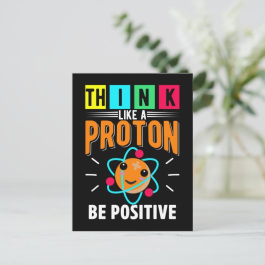 Funny Proton Humor Physicist Science Briefkaart (Staand voorkant)