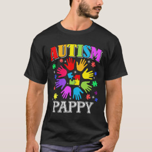 Funny Proud Autism Pappy Autism Awareness Family M T-shirt