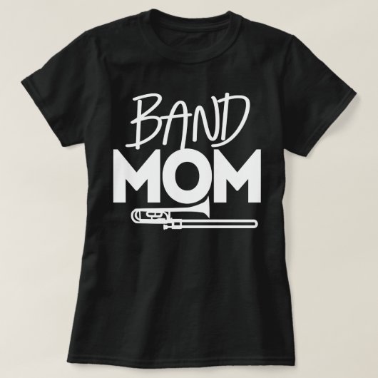 Funny Proud Band Mam Trombone Marching Band High S T-shirt (Design voorkant)