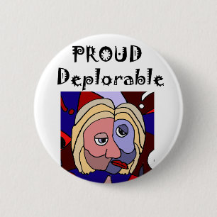 Funny Proud betreurenswaardige politieke Cartoon Ronde Button 5,7 Cm