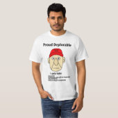 Funny Proud betreurenswaardige politieke Cartoon T-shirt (Voorkant volledig)