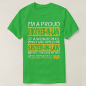 Funny Proud broer in wetsgeschenken van zuster in  T-shirt (Design voorkant)