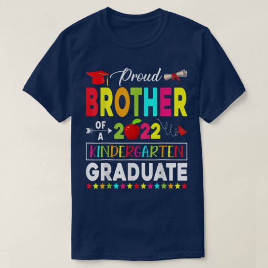 Funny Proud Brother, klasse 2022 T-shirt (Design voorkant)