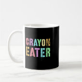 Funny Proud Crayon Eater Military Veteran Dad Offi Koffiemok (Links)