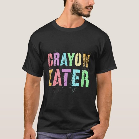 Funny Proud Crayon Eater Military Veteran Dad Offi T-shirt (Voorkant)
