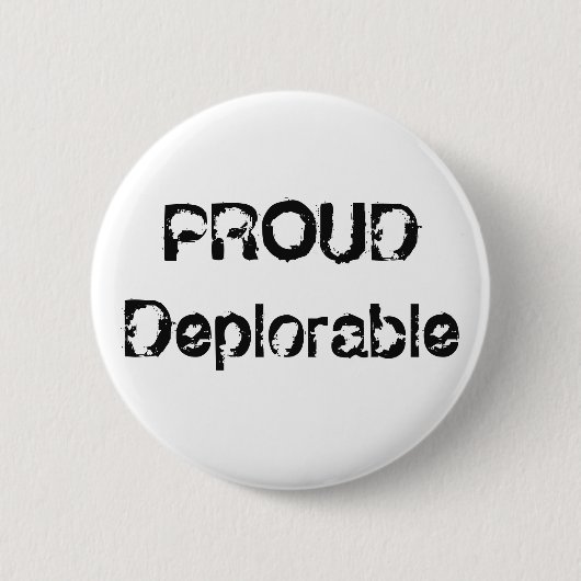Funny Proud Debetreurenswaardige politieke Button (Voorkant)