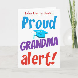 Funny Proud Grandma Afstuderen Kaart
