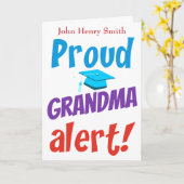 Funny Proud Grandma Afstuderen Kaart (Gele Bloem)