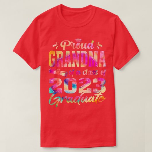 Funny Proud Grandma van klasse 2023 Afstuderen Ti T-shirt (Design voorkant)