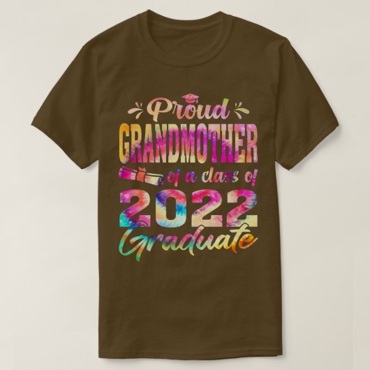 Funny Proud grootmoeder van een klasse van 2022 T-shirt (Design voorkant)
