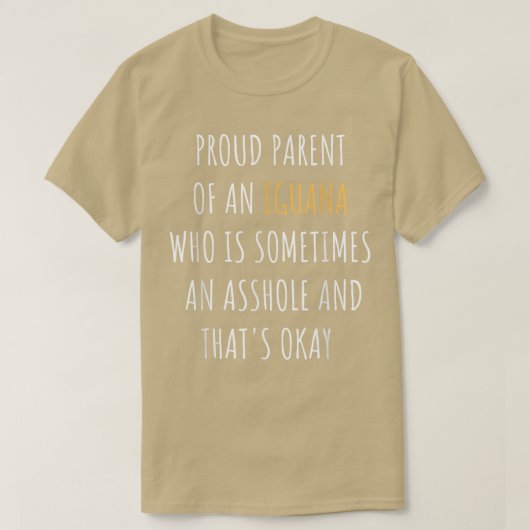Funny Proud Iguana Parent Dad Pet Mama papa T-shirt (Design voorkant)