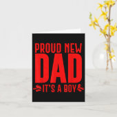 Funny Proud New Dad It's A Boy Gift For Men Cool N Kaart (Gele Bloem)