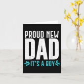 Funny Proud New Dad It's A Boy Gift For Men Cool N Kaart (Gele Bloem)