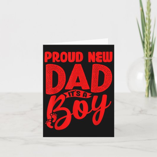 Funny Proud New Dad It's A Boy Gift For Men Cool N Kaart (Voorkant)