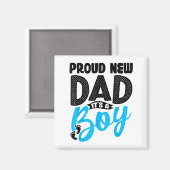 Funny Proud New Dad It's A Boy Gift For Men Cool N Magneet (Voorkant / Achterkant)