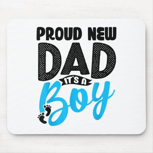 Funny Proud New Dad It's A Boy Gift For Men Cool N Muismat (Voorkant)