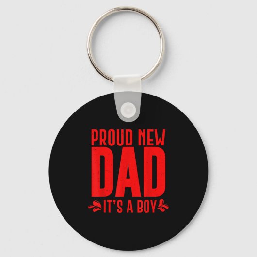 Funny Proud New Dad It's A Boy Gift For Men Cool N Sleutelhanger (Voorkant)