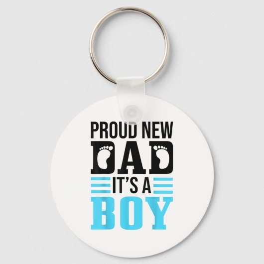 Funny Proud New Dad It's A Boy Gift For Men Cool N Sleutelhanger (Voorkant)