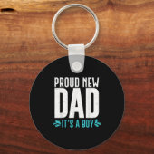 Funny Proud New Dad It's A Boy Gift For Men Cool N Sleutelhanger (Voorkant)