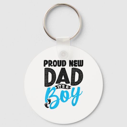 Funny Proud New Dad It's A Boy Gift For Men Cool N Sleutelhanger (Voorkant)