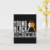 Funny Proud New House Young Black Homeowner Housew Kaart (Gele Bloem)