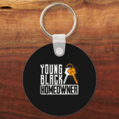 Funny Proud New House Young Black Homeowner Housew Sleutelhanger (Voorkant)