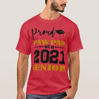 Funny Proud PawPAW van 2021 Senior Happy Nieuwjaar T-shirt