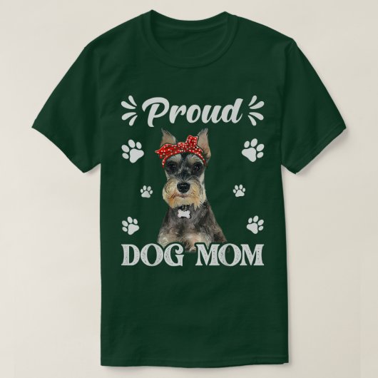 Funny Proud Schnauzer Dog Mam Puppy Moederdag T-shirt (Design voorkant)
