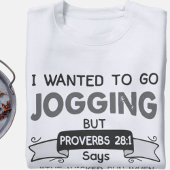 Funny Proverbs 28:1 Jogging Shirt – Christian Humo