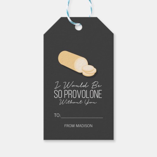 Funny Provolone Valentijn Love Cheese Gift Labels Cadeaulabel (Voorkant)