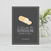 Funny Provolone Valentijn Love Cheese Kaart (Staand voorkant)