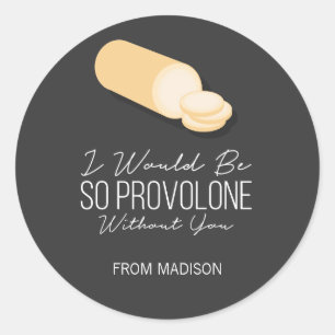 Funny Provolone Valentijn Love Cheese Sticker