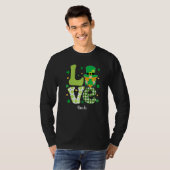 Funny Pset Shamrock Love oom Shamrock St Patric T-shirt (Voorkant volledig)