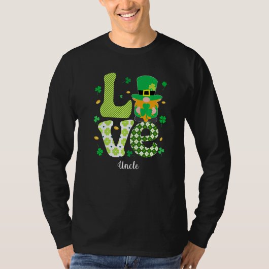 Funny Pset Shamrock Love oom Shamrock St Patric T-shirt (Voorkant)