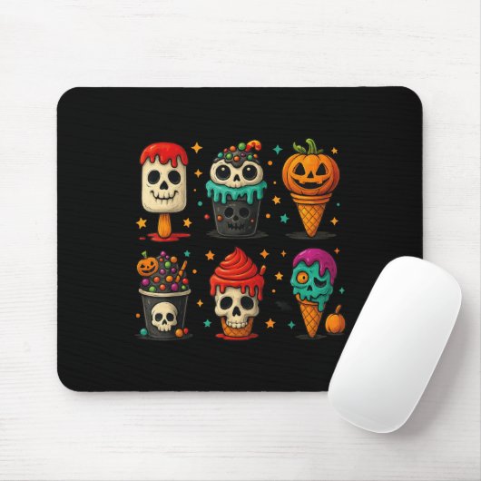 Funny Psicle Summer Horror Halloween Ice Cream Sum Muismat (Met muis)