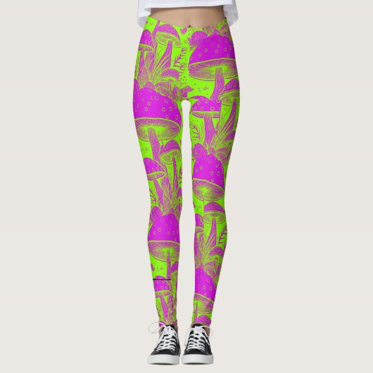 Funny psicodelic - Pushroom Leggins Leggings (Voorkant)