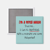 Funny Psych Nurse Gifts Magneet (Voorkant / Achterkant)