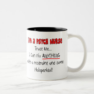 Funny Psych Nurse Gifts Tweekleurige Koffiemok
