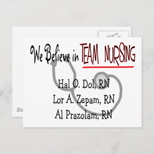 Funny Psych Nurse T-Shirts en Gifts Briefkaart (Voorkant / Achterkant)